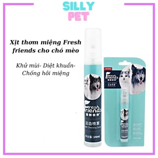 Xịt thơm miệng chó mèo Fresh friend 14ml - Xịt vệ sinh răng miệng ,diệt khuẩn - Silly.pet