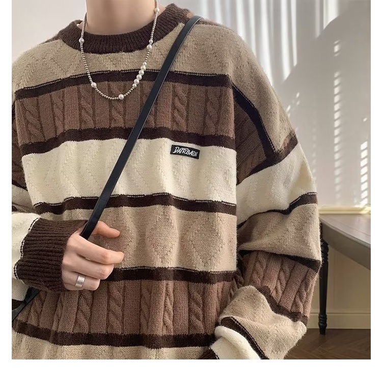 Áo len nam dệt kim lauret simple áo sweater form rộng unisex áo len có cổ harajuku áo len nữ đẹp tiếng nhật hoodie