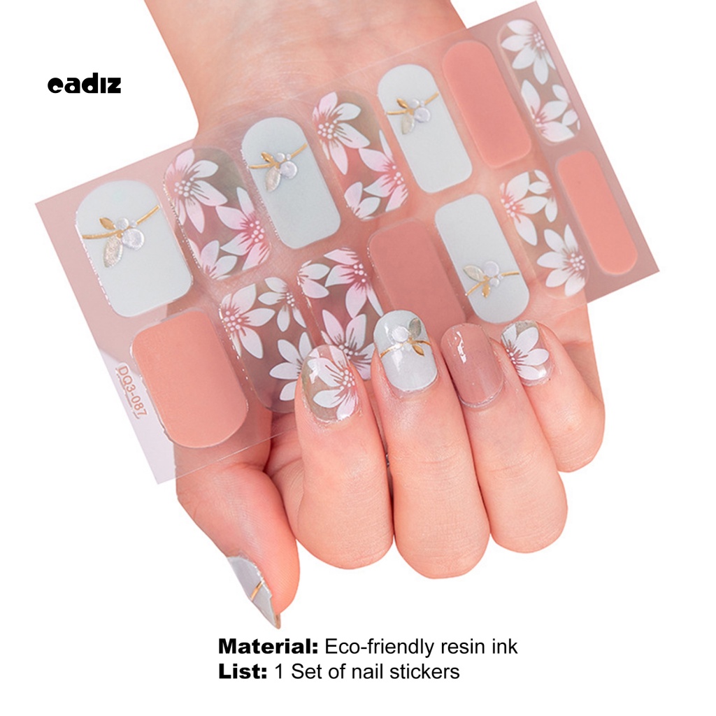 1 Set Miếng Dán Móng Tay 3D Thủ Công Siêu Mỏng Dễ Sử Dụng