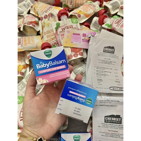 Dầu Bôi Ấm Ngực Vick Baby Balsam 50g - Baby Balsam Úc