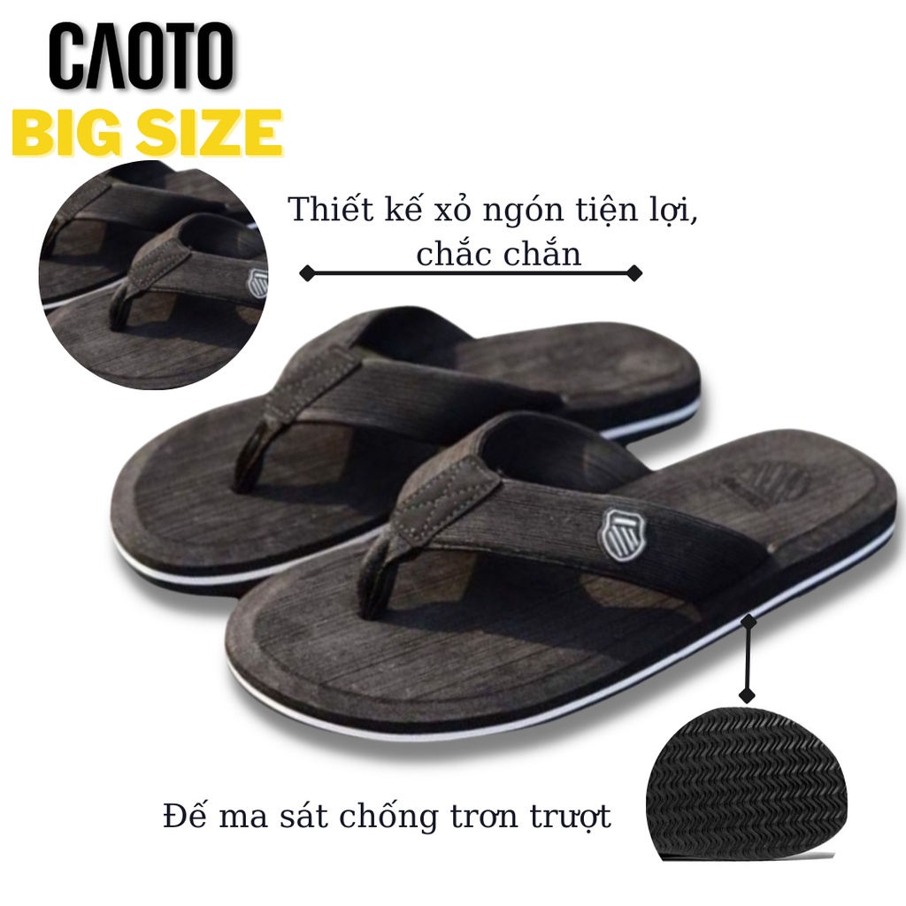 Dép Kẹp Big Size Nam 45 46 47 48 - Dép Kẹp Nam Hami  Cao Cấp Màu Đen Big Size