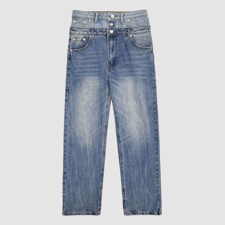 Quần Jeans dáng suông Selected Double Waist Jeans