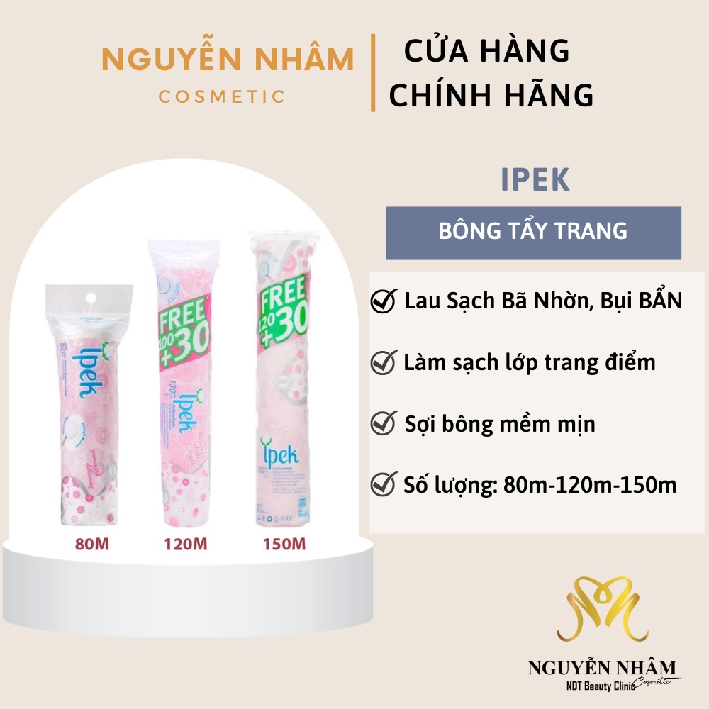 Bông tẩy trang ipek 150 miếng