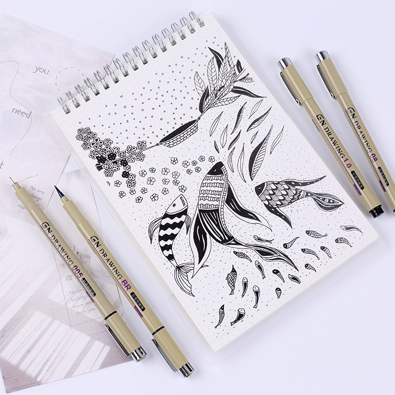 Bút line đi nét kháng nước, bút kỹ thuật, bút đầu kim