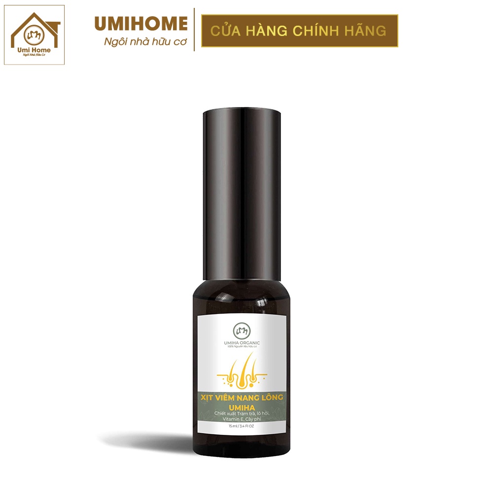 Xịt viêm nang lông viêm lỗ chân lông UMIHOME (15/50ml)| Giảm viêm nang lông hiệu quả