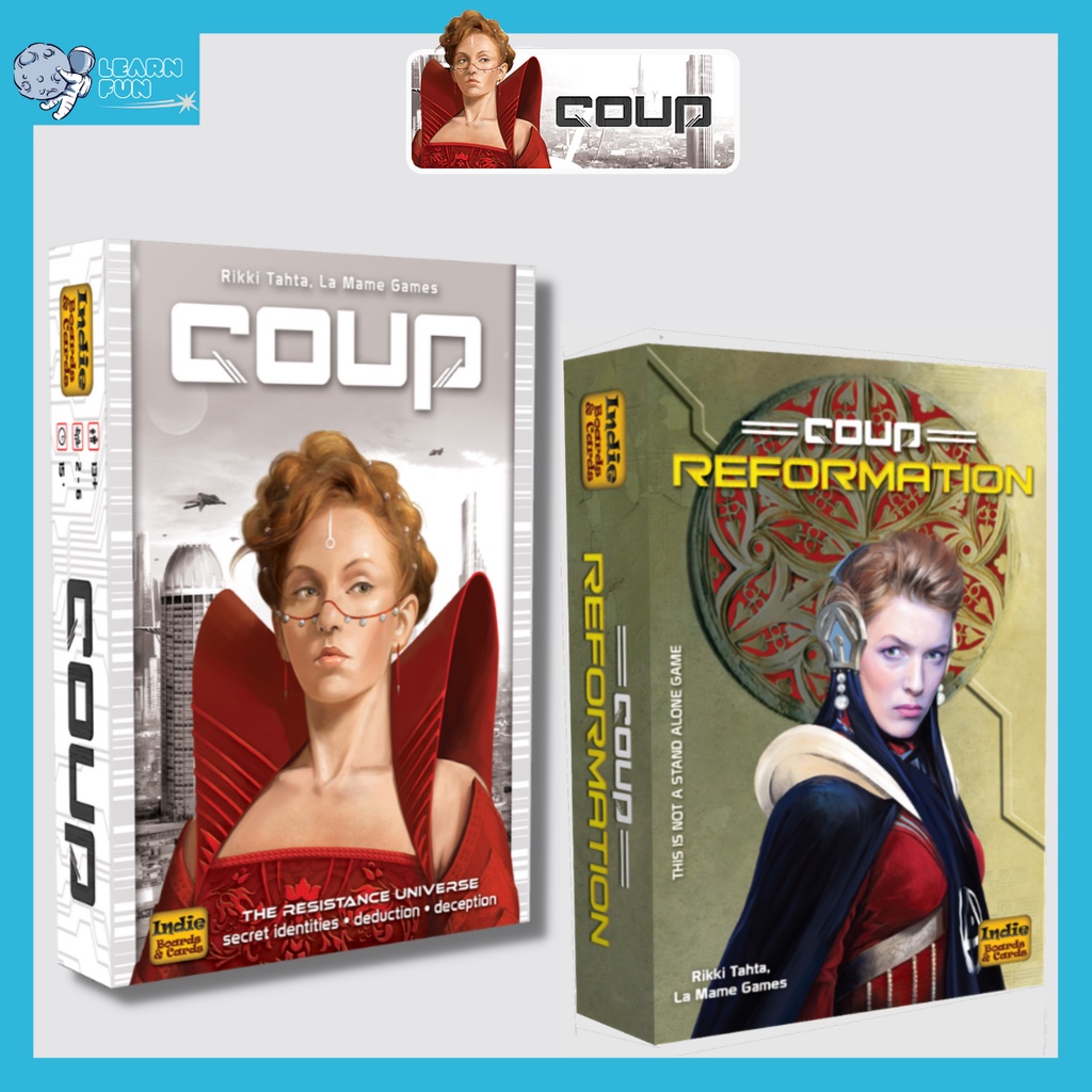 Trò Chơi Thẻ Bài BoardGame Coup Bản Tiếng Anh COUP Reformation Cuộc Chiến Quyền Lực