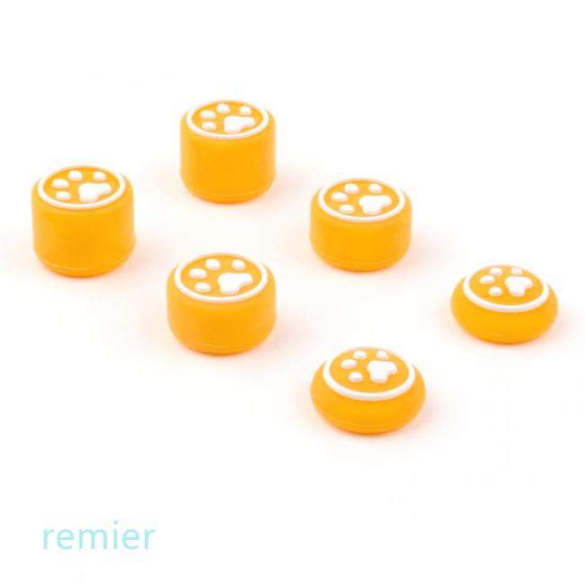 Set 6 Nắp Silicon Hình Dấu Chân Mèo Dễ Thương Cho Switch / lite / oled
