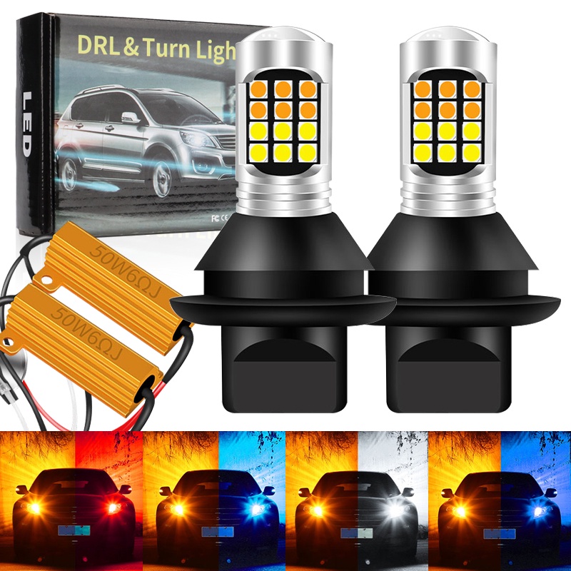 Bộ 2 Đèn Tín Hiệu Ban Ngày BA15S 1156 p21w BAU15S PY21W T20 W21W 7440 30LED