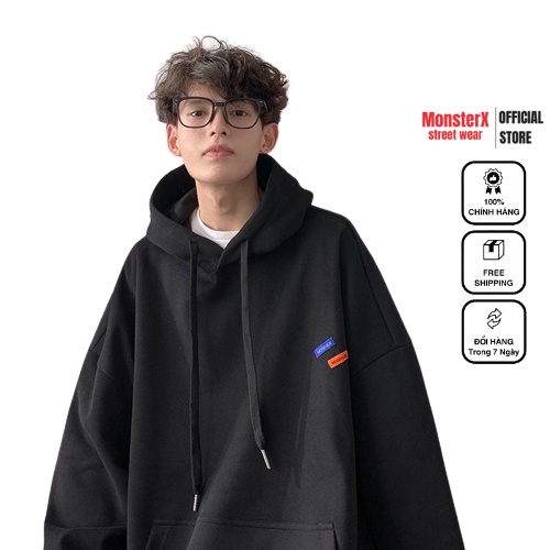 Áo hoodie nỉ bông Monster X Street 2 Vệt nam nữ form rộng thu đông Local Brand