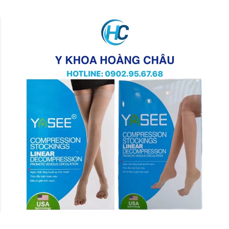 Vớ Y Khoa Yasee, Tất Suy Giãn Tĩnh Mạch(Màu Da, Hở Ngón)