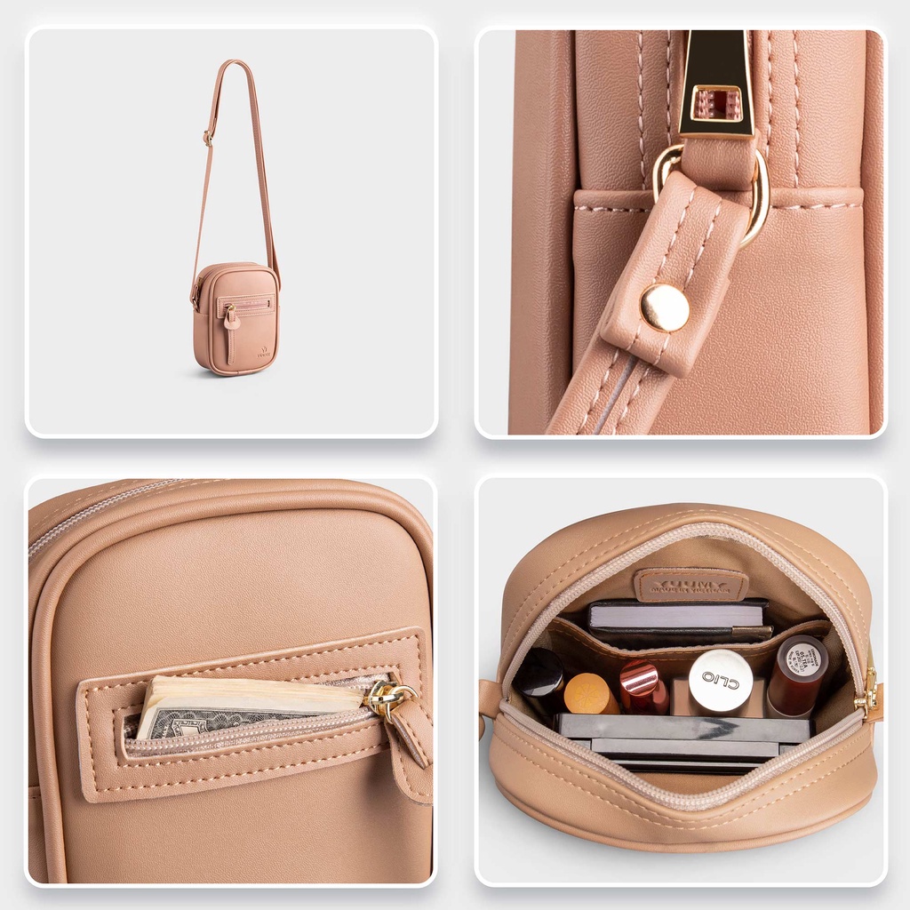 Túi đeo chéo nữ mini hoạ tiết khóa charm YUUMY Seasand YN132