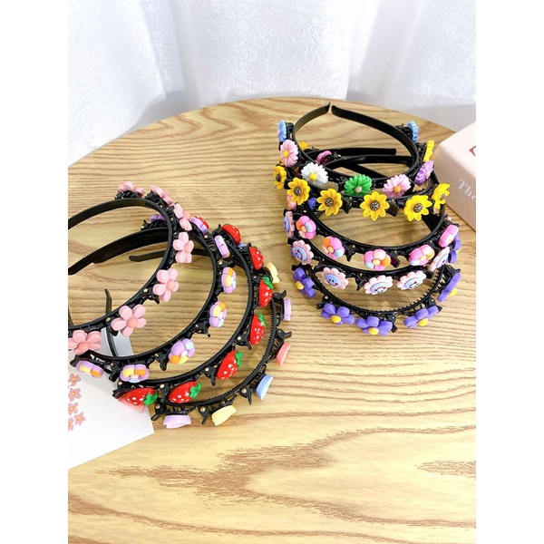 BỜM KẸP TÓC hoa quả NHIỀU NƠ phong cách hàn quốc dễ thương cho bé