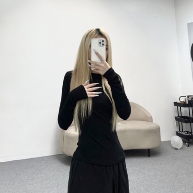 - áo tay dài trơn basic