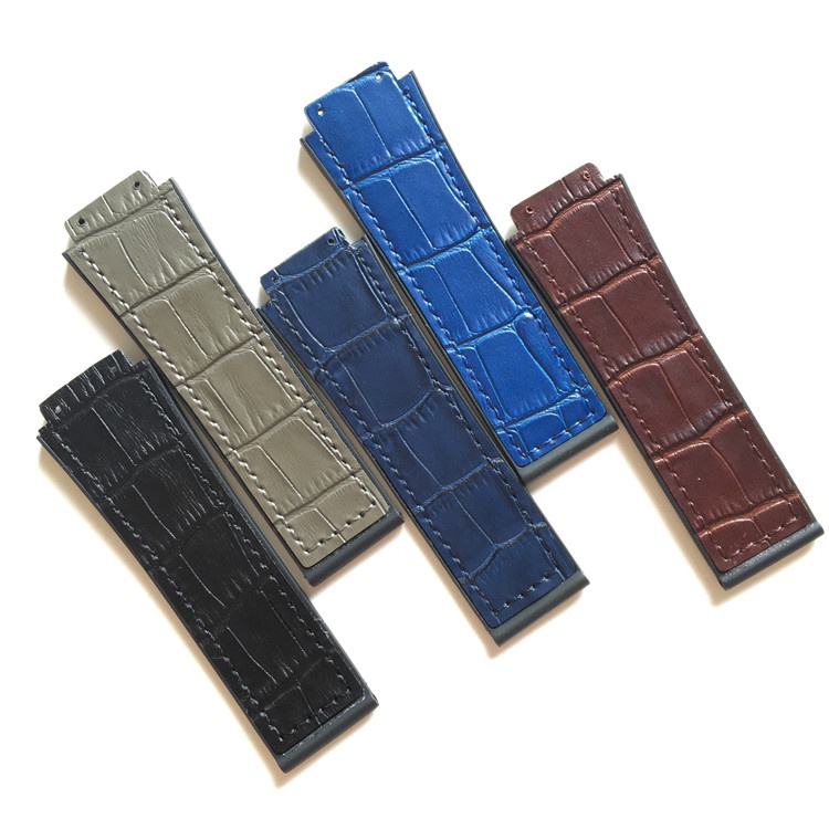 Dây H.U.B.O.T da vân cá sấu đủ size 42, 38, 34mm