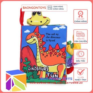 SÁCH VẢI ĐUÔI PHÁT TRIỂN TRÍ THÔNG MINH CHO BÉ – CHỦ ĐỀ THẾ GIỚI KHỦNG LONG  – BAO NGON TOYS