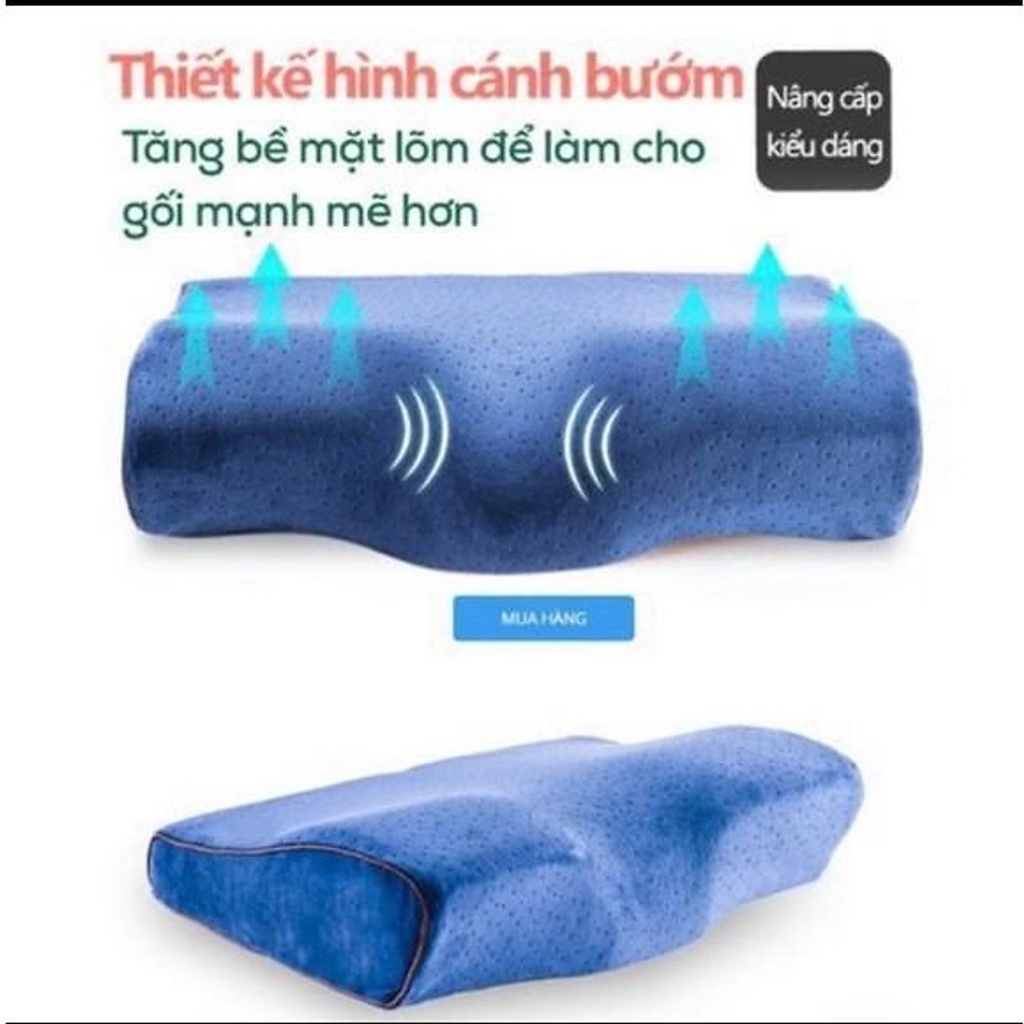 Gối chống ngáy ngủ Nhật Bản, Gối cao su non chống mỏi vai gáy và trị liệu mất ngủ cho người có tuổi
