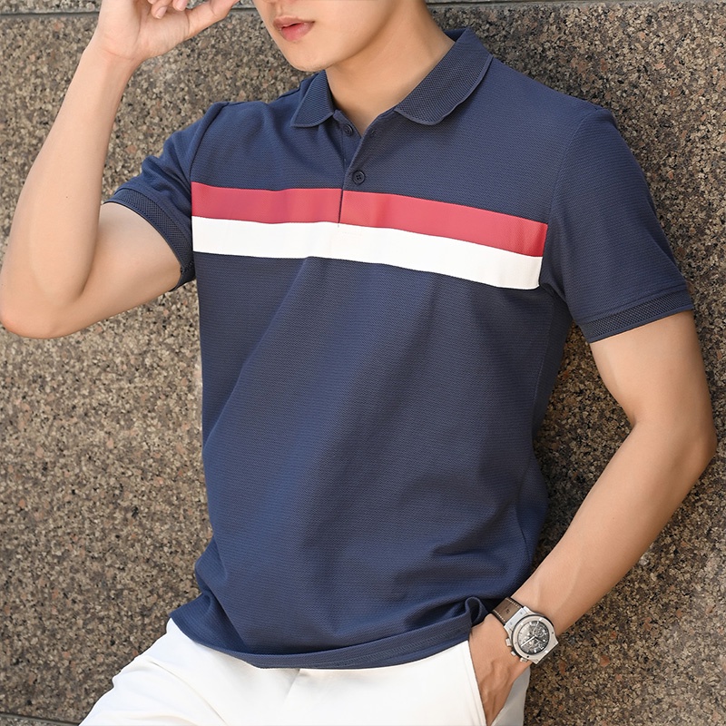 Áo Polo nam Holland Polo Shirt phối màu xen kẽ, 100% cotton, thoáng mát - THE GMEN ELEGANT EST 2017
