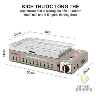 Bếp nướng gas hồng ngoại Namilux GM2220PS - Hàng chính hãng