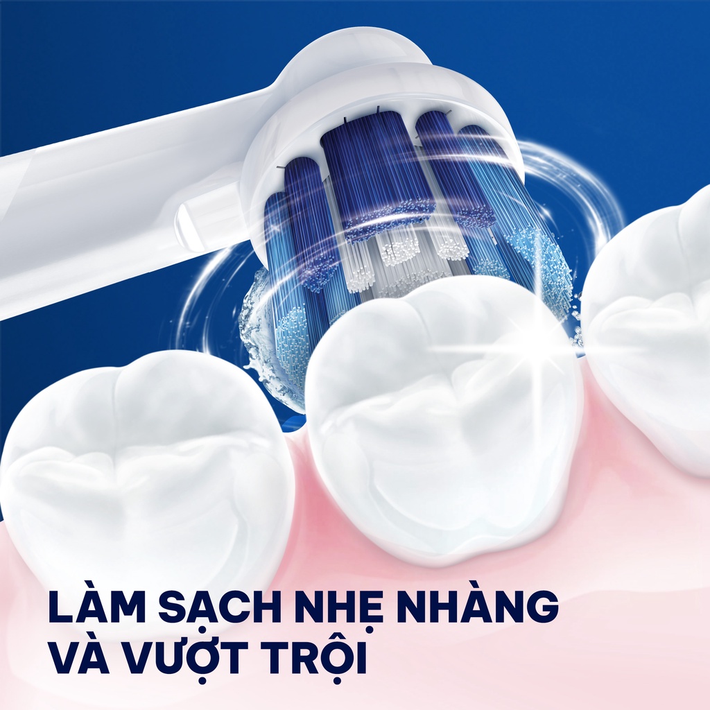 Bàn chải đánh răng điện Oral-B Vitality Precision Clean Blue D12.513-Hàng chính hãng 100% Bảo hành 24 tháng