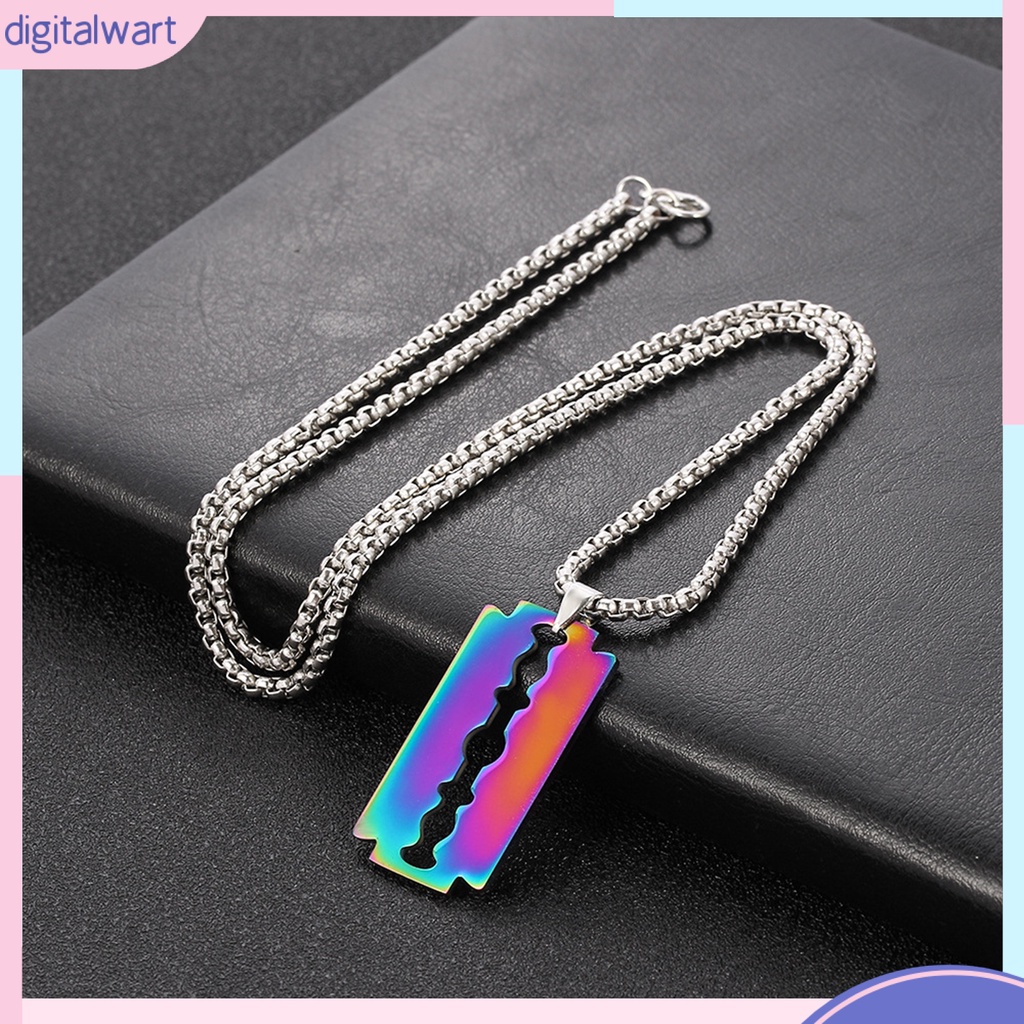 |Đào| Vòng cổ Mặt Hình Lưỡi Dao Bằng Thép Không Gỉ Mạ Điện Phong Cách Punk Hip Hop Làm Quà Sinh Nhật Hàng Ngày Cho Nam Và Nữ