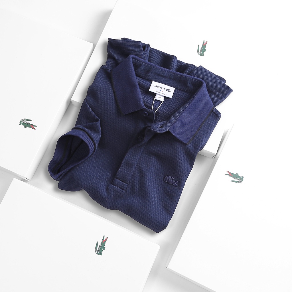 ÁO POLO LACOSTE VẢI HẠT GIẤU NÚT TRƠN hàng cực xịn - trơn viền cổ vải cao cấp 3 màu