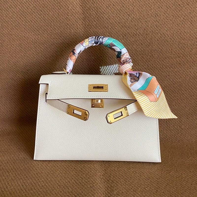 12KV Hermès genuine leather second generation Mini Kelly bag for women 2022 New elegant fashion all-match small bag portable shoulder messenger bag