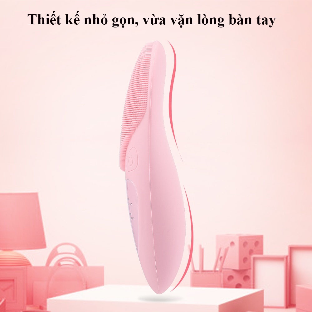 Máy rửa mặt silicon, massage mắt, làm ấm giảm nhăn bọng mắt Nevaki