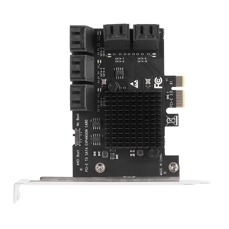 Card Mở Rộng 10 Cổng SATA 3.0 Sang PCIe X1 SATA 3 6G Kèm Tản Nhiệt Cho Windows