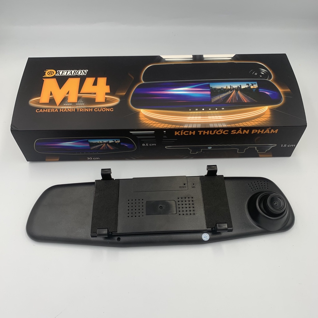 Camera hành trình M5/M4 dạng gương chiếu hậu màn hình , tích hợp gương chiếu hậu , độ phân giải FullHD 1080p