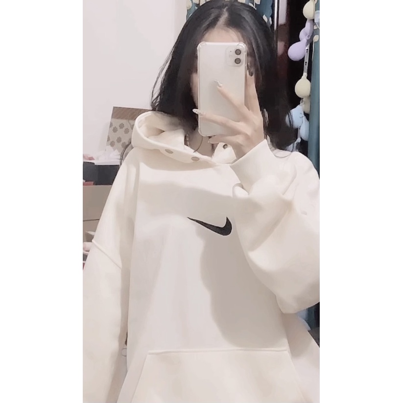 Áo Hoodie thêu dày dặn nam nữ, Áo Khoác Nỉ Unisex hoodie nike bấm cúc chính hãng chất nỉ bông cotton cao cấp siêu ấm | BigBuy360 - bigbuy360.vn