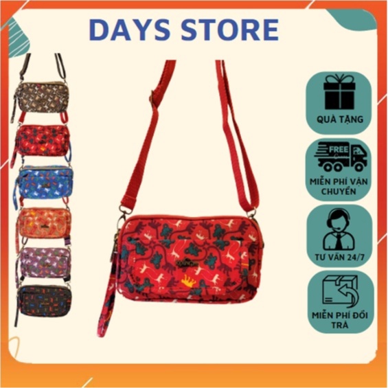 Túi Đeo Chéo Nữ Kipling Hình Con Khỉ, Chất Liệu Vải Bền Đẹp, Màu Sắc Đa Dạng, Túi Đeo Chéo Hoặc Cầm Tay KT 21X11X6cm