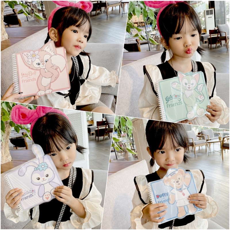 The Disney Bear busy book - học liệu bóc dán Montessori chủ đề Disney Bear, Duffy and Friends