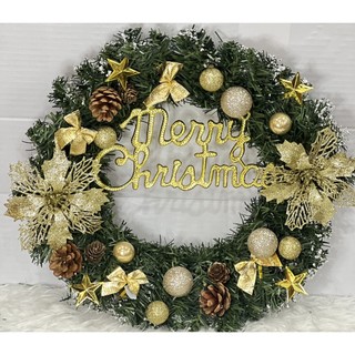Vòng nguyệt quế noel giáng sinh 35cm- g1