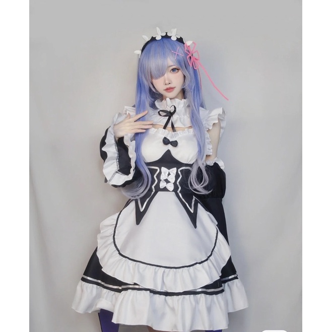 < Sẵn> Trang phục cosplay nhân vật ram/rem