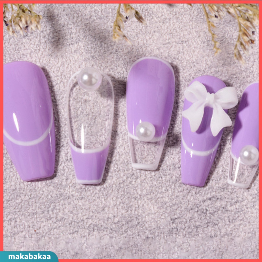 Bộ 30 hạt phụ kiện trang trí móng tay thủ công hình nơ 3d bằng nhựa resin đính đá bắt mắt