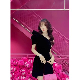 ĐẦM NHUNG LỆCH VAI
