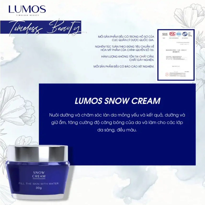 Lumos Snow Cream - kem Dưỡng Ẩm Sáng Da 30g
