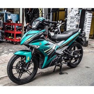Tem trùm Exciter 150 mẫu Y15ZR Xanh ngọc , tem trùm exciter xanh lục bảo