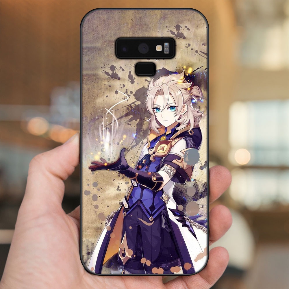 Ốp lưng Samsung Note 9 viền đen in hình Albedo Genshin Impact