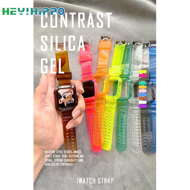 One Dây Đeo Trong Suốt Nhiều Màu Cho Đồng Hồ Thông Minh iwatch 45 / 44 / 42 / 41 / 40 / 38mm series 8 / 7 / 6 / 5 / 4 / 41 / 40 / 3