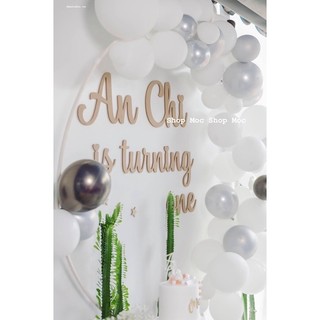 Chữ gỗ tên bé dùng trang trí sinh nhật, happy birthday