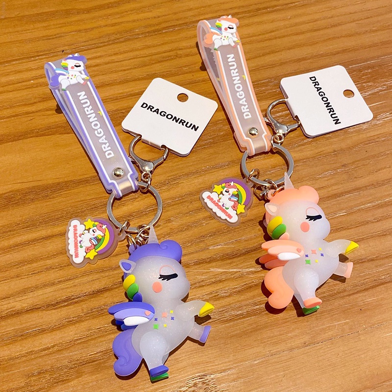 Hoạt Hình Móc Khóa Hình Kỳ Lân Nhiều Màu Đáng Yêu