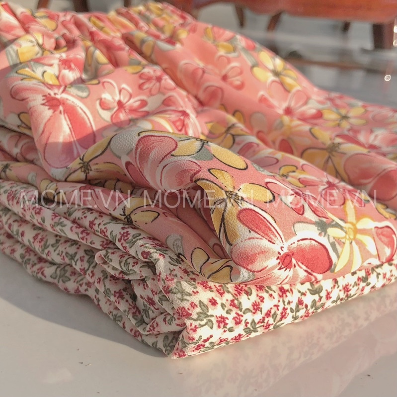 Chân váy dài hoa nhí lưng thun co giãn - MOME.vn