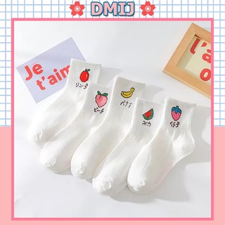 Tất nam nữ cổ cao họa tiết hoa quả nhiều mẫu đáng yêu