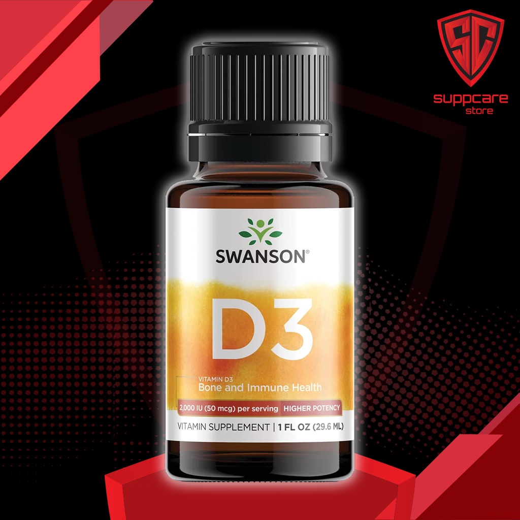 DUNG DỊCH VITAMIN D3 | Swanson Premium Vitamin D3 2000IU 50MCG [29.5 ML]