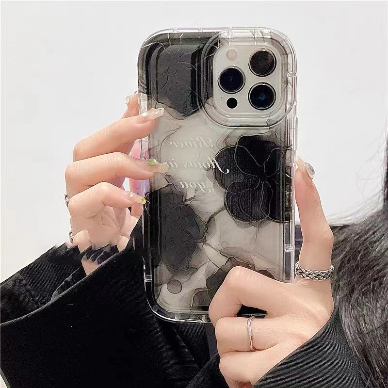 Ốp Điện Thoại TPU Dẻo Trong Suốt Họa Tiết Hoa Xinh Xắn Cho IPhone 14 13 12 11 Pro XS Max XR X 8 7 6S Plus