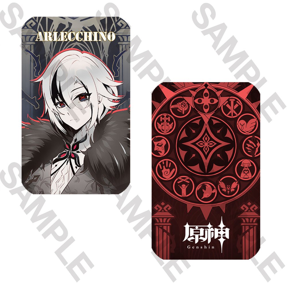 Ảnh card bo góc in hình GENSHIN IMPACT ver HẮC ÁM thẻ bo viền 5*8cm game chibi sưu tầm