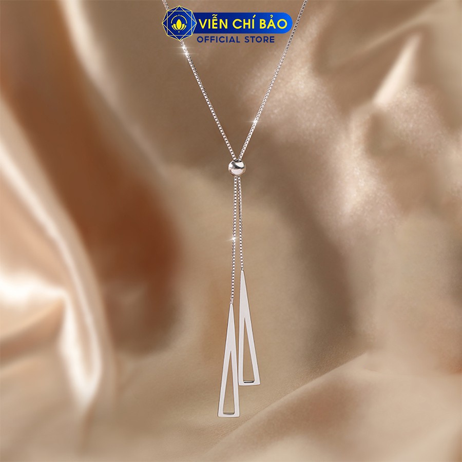 Dây chuyền bạc nữ choker đa giác chất liệu bạc thái 925 thời trang phụ kiện trang sức nữ Viễn Chí Bảo D000060