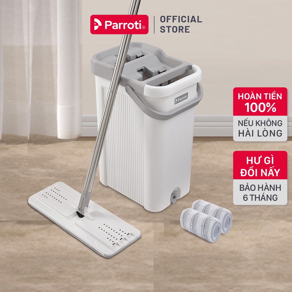Bộ lau nhà tự vắt thông minh, chổi lau nhà 360 độ - Parroti ProMAX PX01