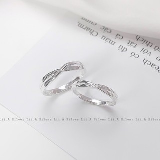 Nhẫn đôi bạc freesize Lii.A Silver, nhẫn cặp bạc có rãnh tự chỉnh size